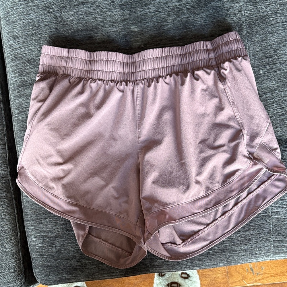 Athleta Mauve Purple Mesh Racer Run Shorts Size M Lined Athletic Running